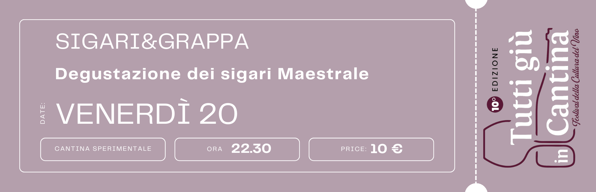 Sigari&Grappa – venerdì20