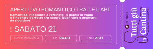 Aperitivo romantico tra i filari - sabato 21