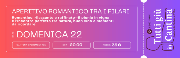 Aperitivo romantico tra i filari - domenica22