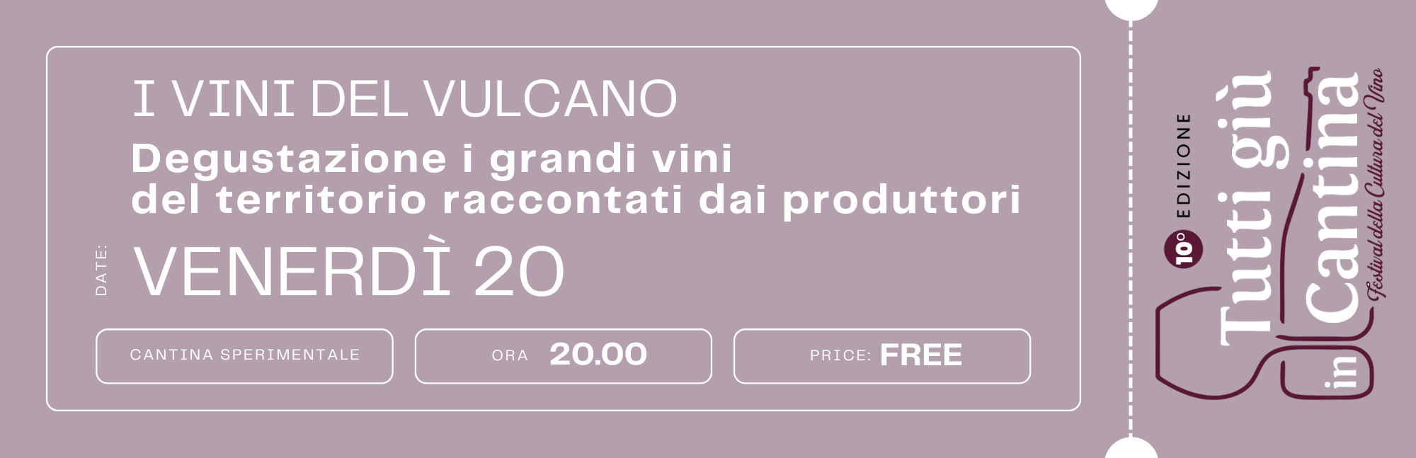 i vini del vulcano – venerdì 20
